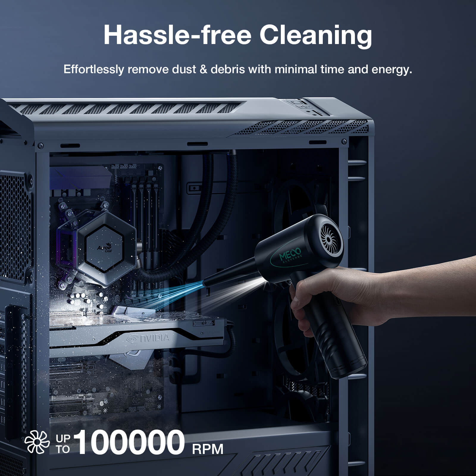 Aspirapolvere Senza Fili MECO 4 In 1 - Soffiatore Aria, 16000Pa, Ricarica Rapida - Foto 7