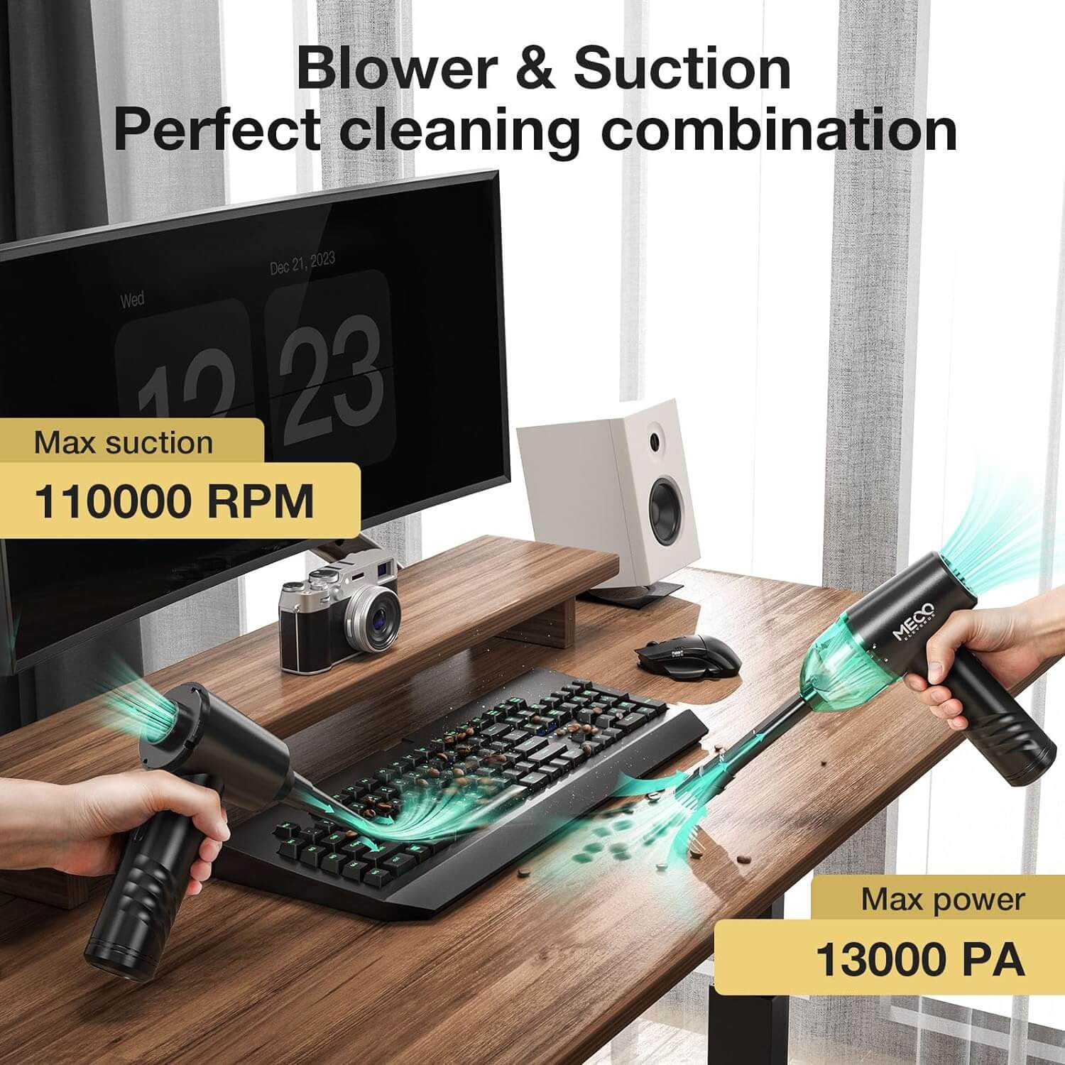 Electric Air Duster 3 Gear Adjustable Jet Dry Blower Can Reusable Can For Computer Keyboard,Outdoors